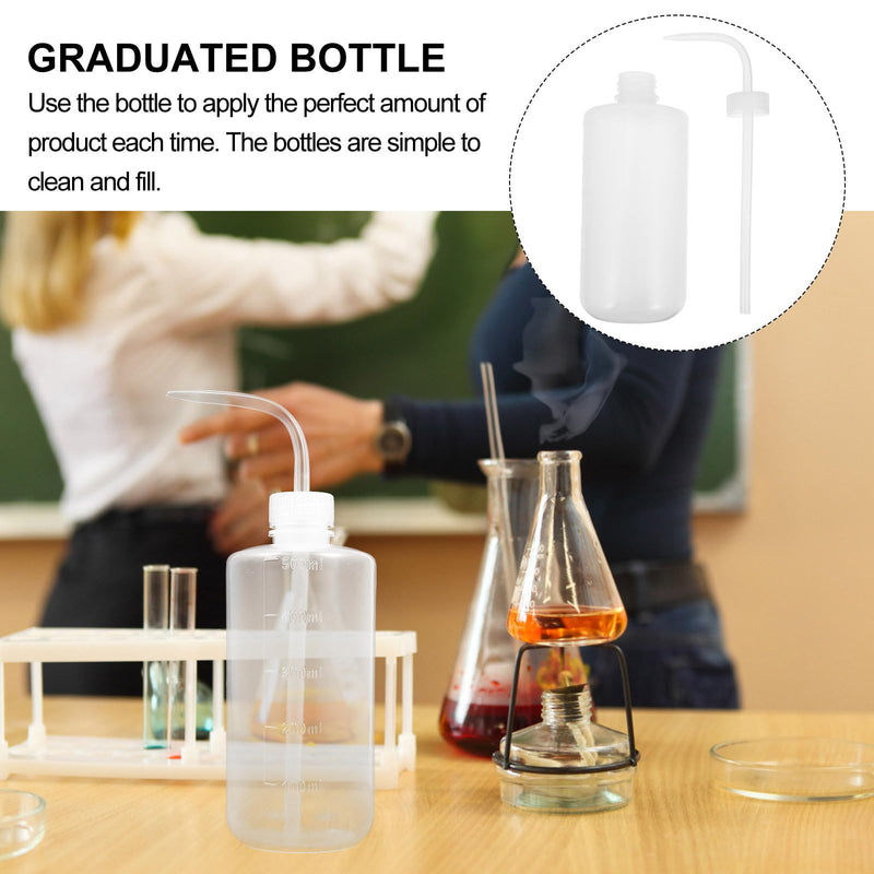 Mipcase 6 Pack Refillable Plastic Scale Wash Bottles Squeeze Bottles with Fine Nozzle Tip 8.85 in Chemical Wash Bottle for Lab Liquid Dispensing for Household Use 16.9 Ounces White