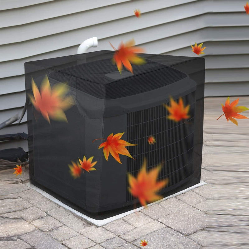 Air Conditioner Cover for Outside Units with Windproof Straps & Reinforced Buckles 420D Heavy Duty Square ac Covers Outdoor Protects HVAC Condenser From Winter Rain Snow Ice Dust Up to 36x36x39 inches 36x36x39inches