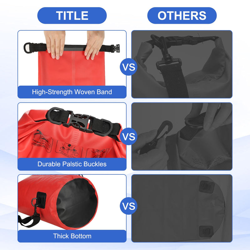 Waterproof Dry Bag, 30L Fit for Women Men Water Proof Bags Lightweight Dry Storage Floating Backpack with Whistle for Travel Backpacking Boating Kayaking Camping (Red) Red