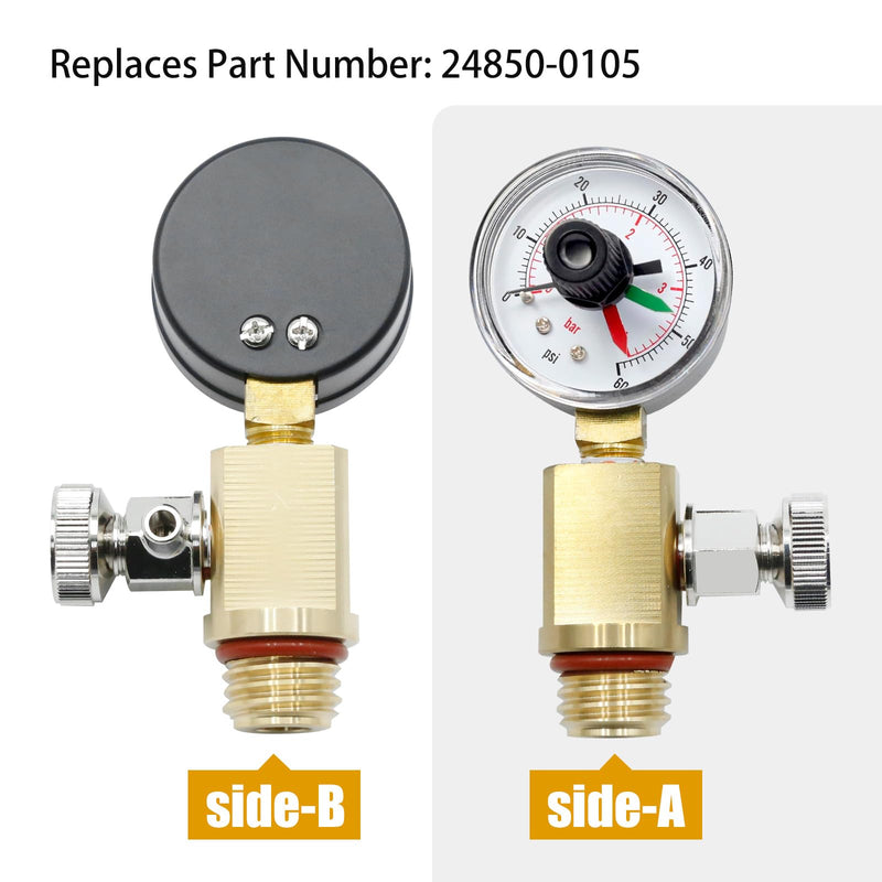 EATAKWARD 24850-0105 Air Relief Valve and Gauge Assembly, Replacement for Sta-Rite System 3 Modular Media SM Series Pool and Spa Cartridge Filter