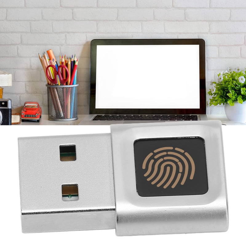 USB Fingerprint Reader, USB Fingerprint Reader 360 Degrees Touch Fast Matching High Sensitivity Hello Fingerprint Reader for Win Laptop Computer