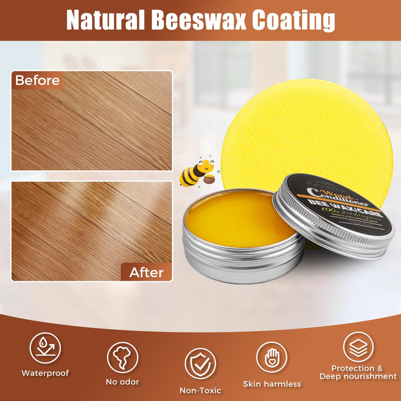Wood Furniture Repair Kit- Set of 41 Laminate Vinyl Floor Repair Kit Wood Fillers,Floor Scratch Repair, Touch Up Markers, Restore Hardwood Scratches, Cracks, Hole for Floor, Table, Door, Cabinet 3