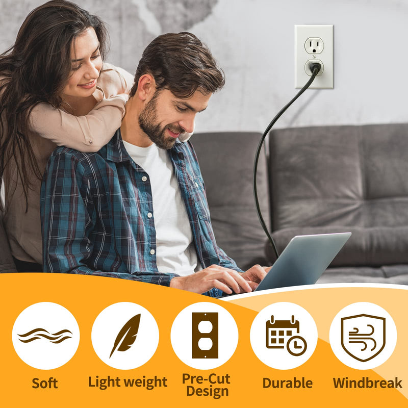 Outlet Insulators Draft Sealers, 30 Pack Electrical Outlet Insulation Pads, EVA Foam Gasket for Wall, Light, Switch Socket Cover Compatible with Duplex Toggle Rocker Wall Plate Openings