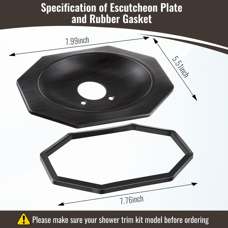 Trim Kit Compatible with Price/Pfister Avante, 1 Set, Oil Rubbed Bronze