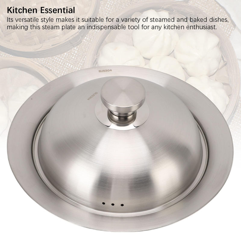 Food Steam Tray for Pot 304 Stainless Steel Flying Rustproof Multifunctional Steam Plate Noddle Drainer for Pot Kitchen Supplies