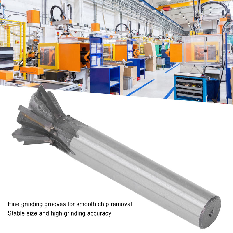 Dovetail Cutter 30mm 60 Degree Dovetail Cutter 6 Flute Carbide Slotting Milling Cutter Metalworking End Mill with Straight Shank 30mm / 1.2in