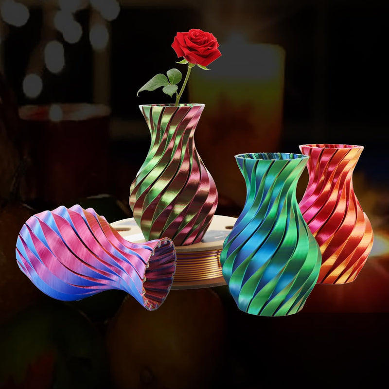 8 * 200g PLA Printer Filament 1.75mm, Tricolor Bundle& Dualcolor Bundle, Dimensional Accuracy +/-0.02mm, 2 Pack
