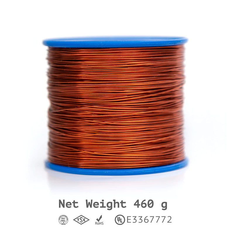 18 AWG - 1 lb (202 feet) 99.9% Pure Copper Wire, Enameled Magnetic Wire for Motor, Transformer, Magnetic Coil, & Electroculture Gardening, Winding Magnet Wire - 220°C (428°F) Thermal Class 18 AWG