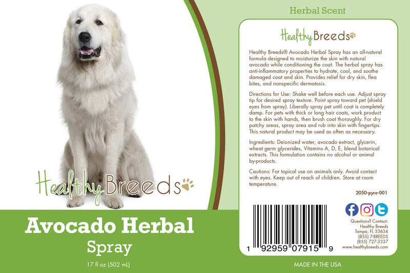 Healthy Breeds Great Pyrenees Avocado Herbal Spray 17 oz