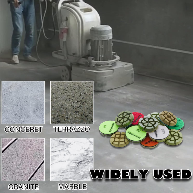 3 inch *12mm Diamond Floor Polishing Pucks,Grit 800 Set of 3,Concrete Sanding Disc,for Cement Rerrazzo Marble Granite Floor, Grit 800… 800 Grit