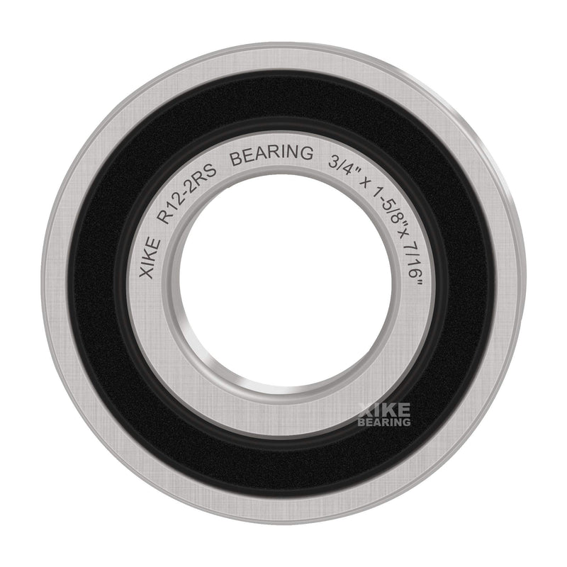 XiKe R12-2RS Double Rubber Seal Bearings 3/4" x 1-5/8" x 7/16", Deep Groove Ball Bearings Pack of 10pcs 10 R12-2RS Size 3/4"x1-5/8"x7/16"