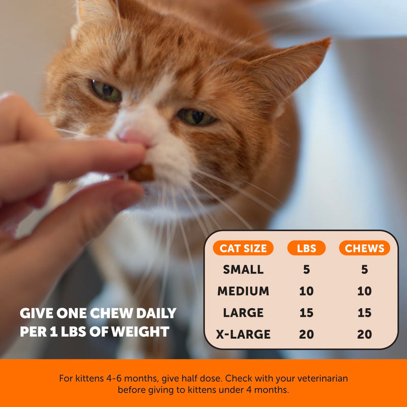 Cat Hip & Joint Health & Skin & Coat Health Virtual Bundle: Glucosamine Chews for Joint Support & Omegas for Shiny Coat (Chicken 30-Day Supply)