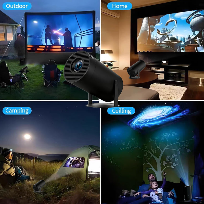 Smart Projector, Mini Projector 4K with WiFi and Bluetooth, Portable Projector with WiFi 6 & 5G, 180° Rotation, Auto Keystone, 35"-130" Display, Home Theater Video Projector