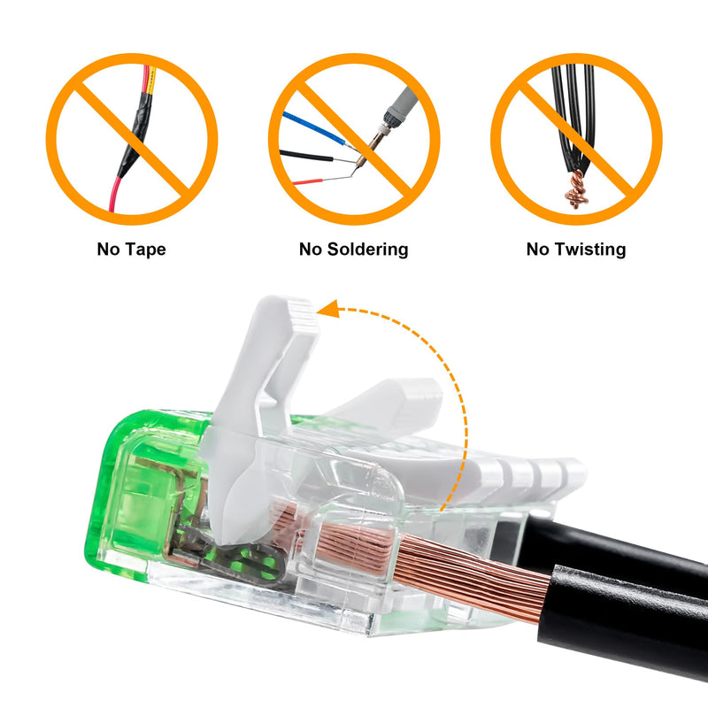 Lever Nuts 78pc Compact Splicing Wire Connector Assortment with Case，Includes (34x) 2 Port, (26x) 3 Port, (18x) 5 Port， AWG 12-24