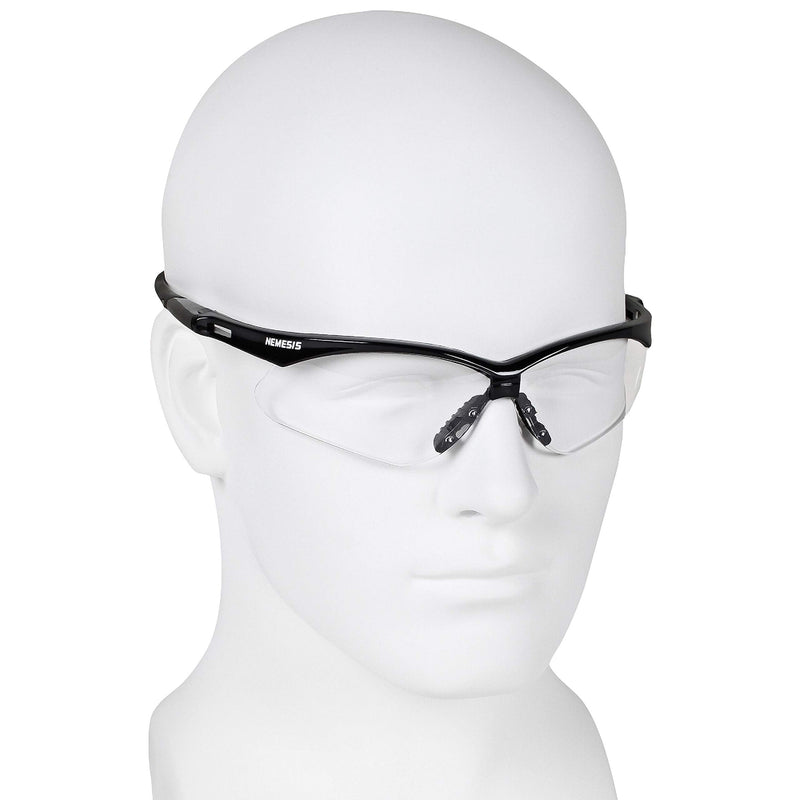 KLEENGUARD V30 Nemesis Safety Glasses/Sunglasses, 25679 Black Frame, Clear Anti-Fog Lens (6 Pair)