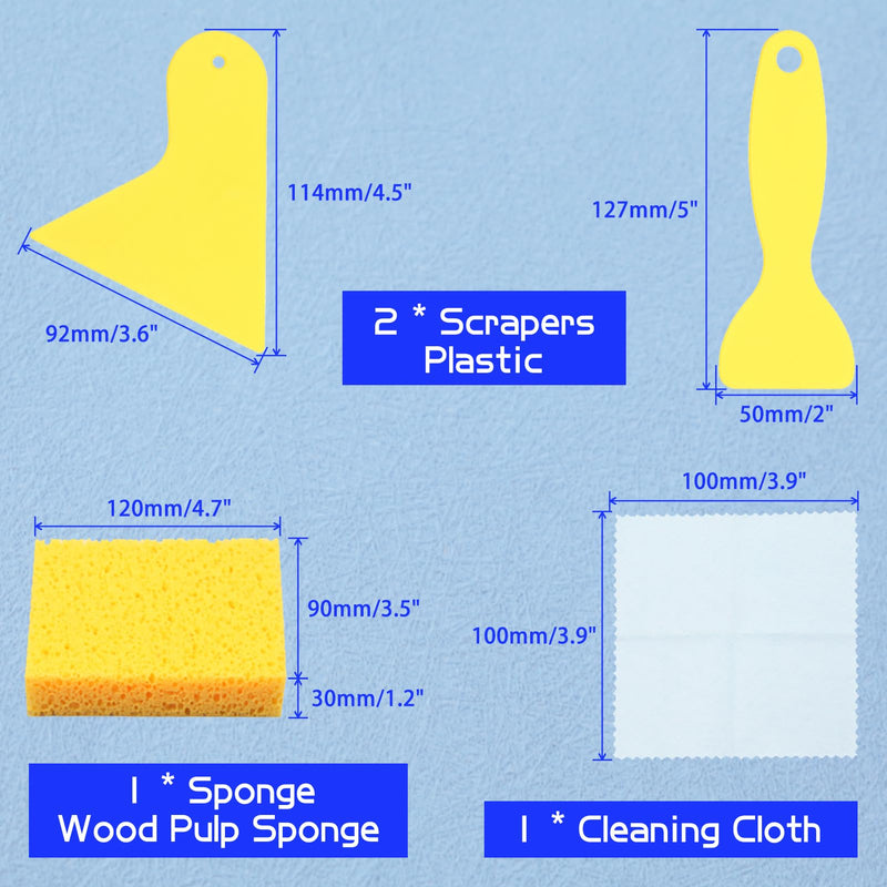 SPEEDWOX 9PCS Mosaic Tools and Supplies Beginners Set 2 Scrapers 2 Tweezers 1 Double-Ended Hook 1 Spatula 1 Sponge 1 Cleaning Cloth 1 Zippered Waterproof Bag Mosaic Making Kit