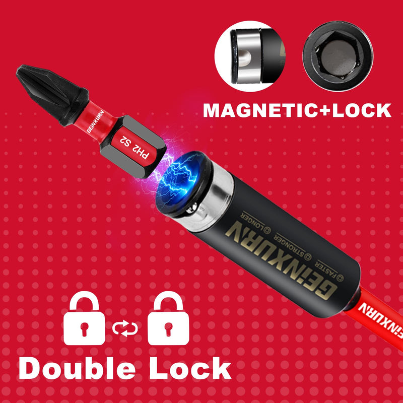 8PACK Impact Magnetic Screwdriver Bit Holders, Extension Socket Drill Bit Holder S2 Alloy Steel Hex Shank Quick-Change Drill Bit Guide（3inches and 6inches） MIXED-Bit Holder-8PCS