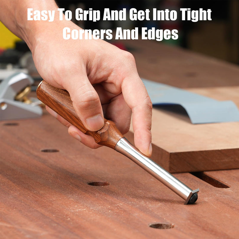 TOOLCOOL Carbide Scraper Glue Scraper Woodworking Tool Wooden Handle