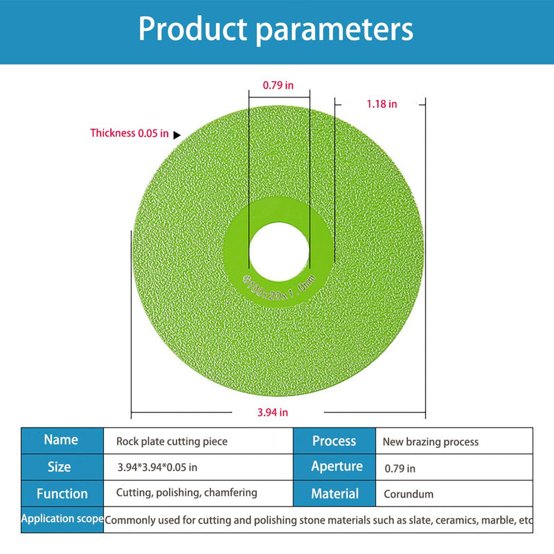 Indestructible disc 5.0 -Rock Plate Flat Grinding Blade, Ceramic Tile, Marble Edge Trimming, 45 Chamfer Grinding Cutting Blade, Ultra Wide fine Sand Sweeping Saw Blade (3) 3
