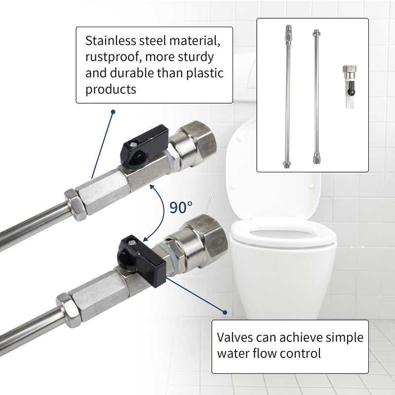 Shut-Off Valve RV Black Tank Cleaner Wand,RV Tank Flexible Swivel Stick Rinser,360 Degree Swivel Adapter and Power Nozzle, Black Tank Rotary Cleaning Action,Easy Clean