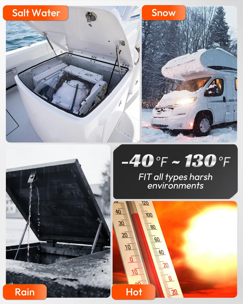 C16-08260 20 Inch 60 Lbs Stainless Steel Gas Struts, spd-gs-5300-60 20" Marine Gas Shocks for Boat Hatch Engine Cover RV Door Basement Compartment Door Hot TOB Cover, 1 PC 20inch 60lbs