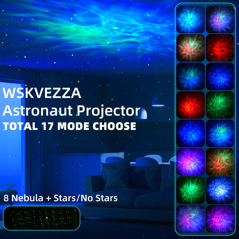 Astronaut Galaxy Projector with Nebula, Star Projector Ceiling LED Lamp with 8 Modes Astronaut Starry Night Light with Remote Gift for Kids Adults for Bedroom Christmas, Birthdays, Valentine's Day White