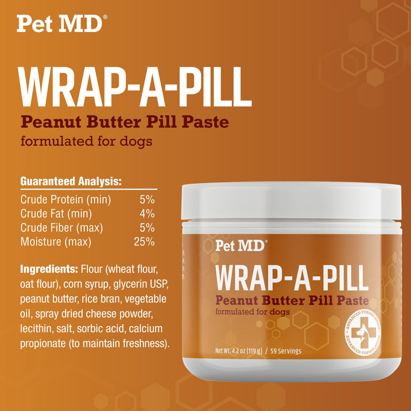 Pet MD Omega 3 Fish Oil Soft Gels & Wrap A Pill Peanut Butter Flavored Pill Paste