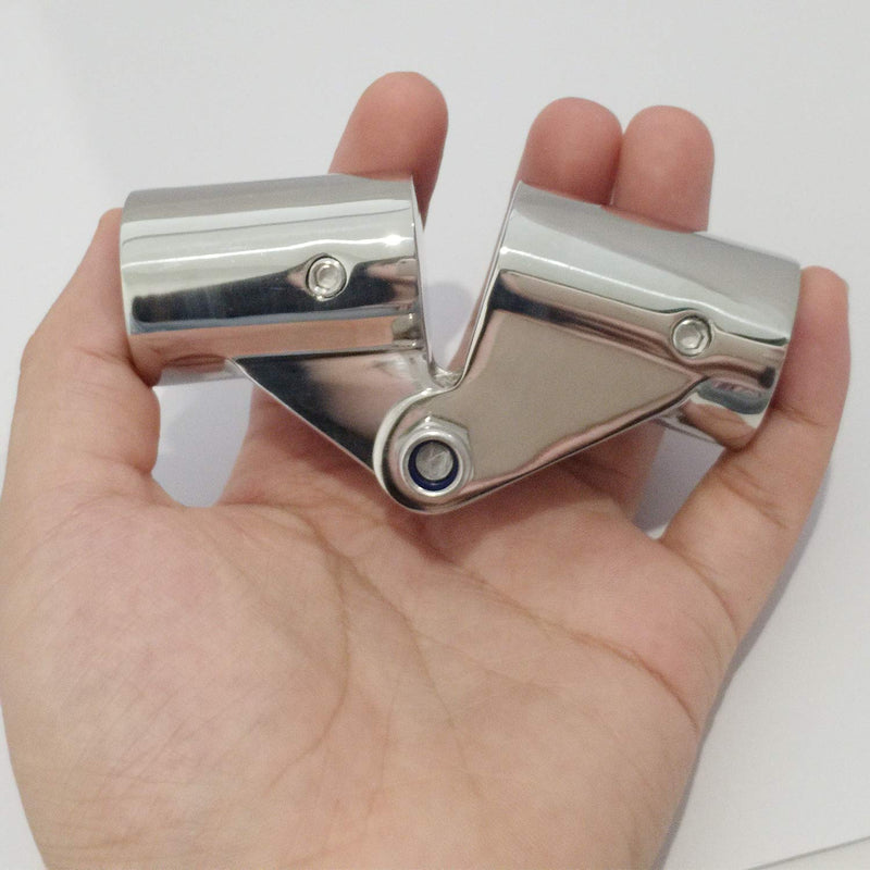 NRC&XRC 316SS Boat Tube Connector,Boat Rail Fittings Folding Swivel Connector for 3/4INCH O.D. Tube/Pipe of Marine Boat Yacht