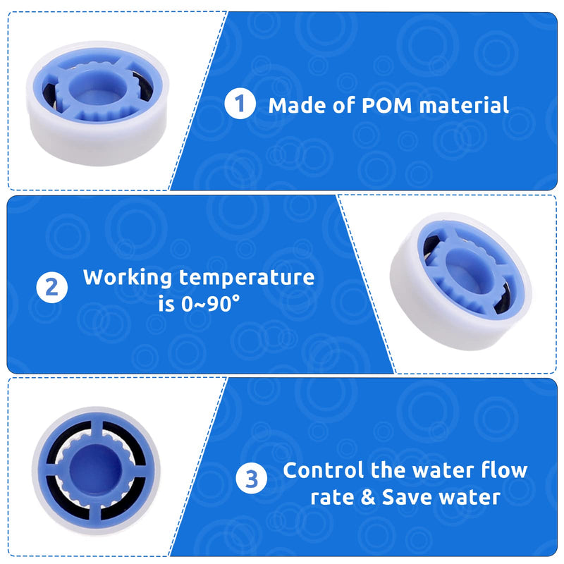 12pcs Shower Flow Reducer Limiter, Shower Head Flow Restrictor Water Saver Low Flow Water Pressure Water Saving Shower Head Adapter for Handheld Shower 1.2 1.5 1.8 2.0 2.5 3.0 GPM