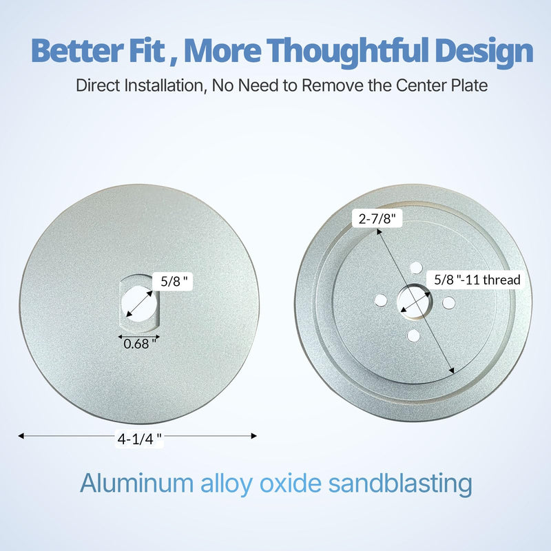 Neeki Aluminum Insertable Self-Clamping Safety Flange for Airway Buffing & Polishing Wheels with 5/8" Arbor Hole, Fits Airway Buffs with 3" Center Plates ，No Need to Removing Center Plates