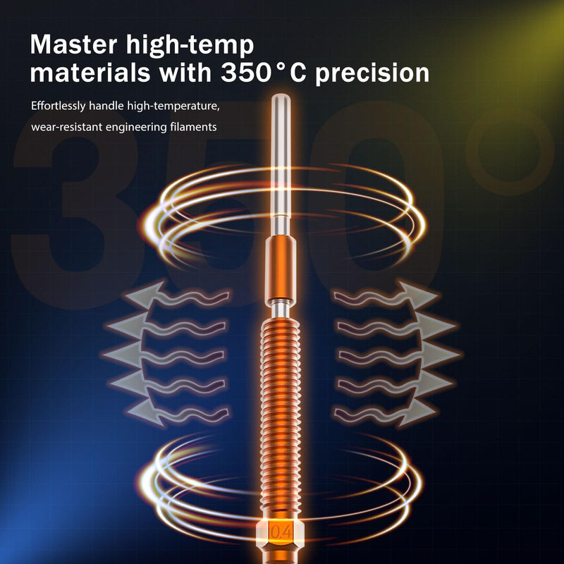 Creality K2 Plus Nozzle Kit, Unicorn Quick-Swap 3D Printer Nozzle Kit, Copper Alloy and Hardened Steel Nozzle Suitable for Creality K2 Plus 3D Printer (2PCS, 0.4mm)