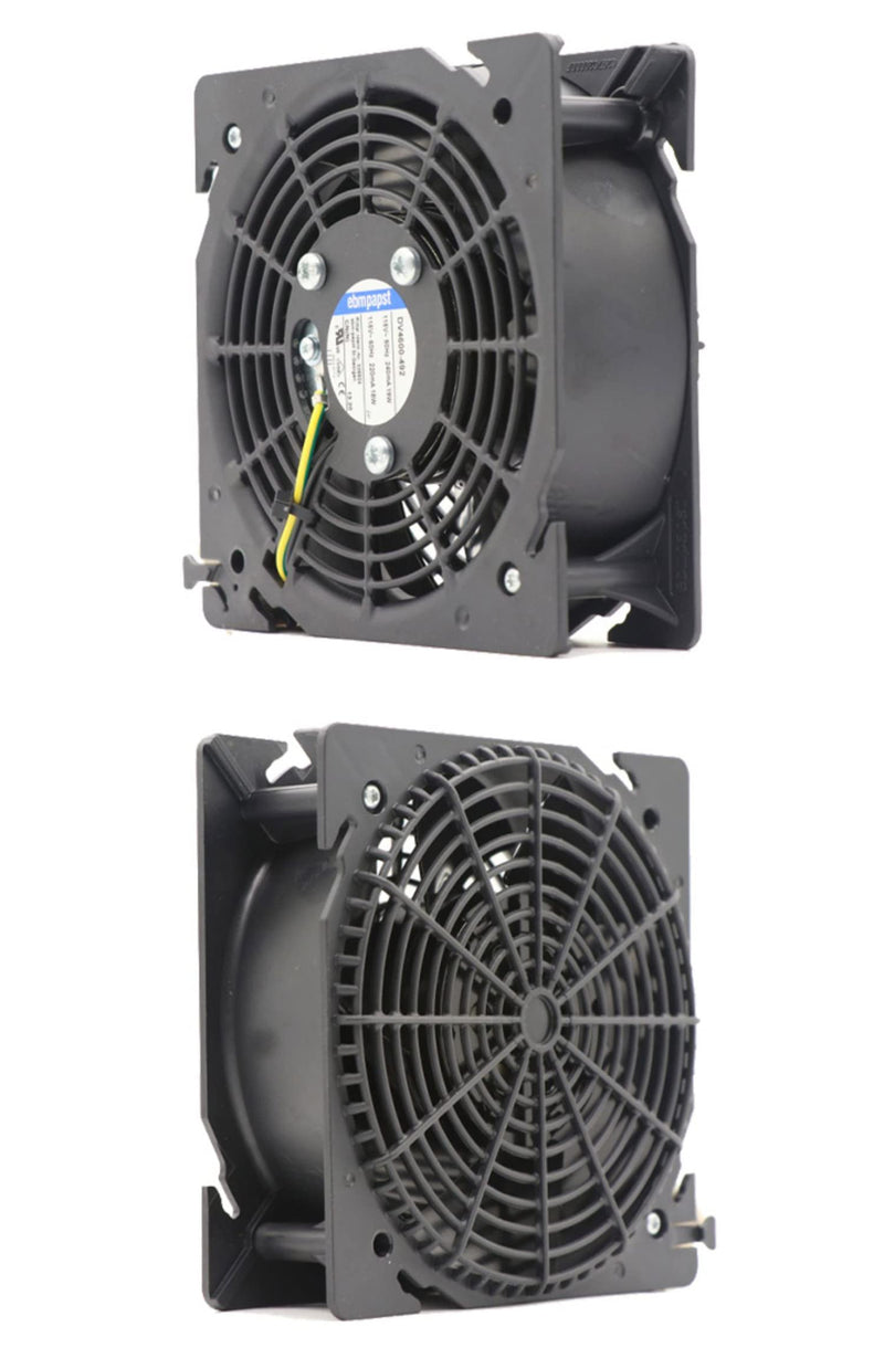 120mm 115V AC Axial Flow Fan DV4600-492 for Rittal Cabinet Cooling, 120 * 120 * 38mm, 18/19W, 240/220mA, Server Rack Cooling Fan