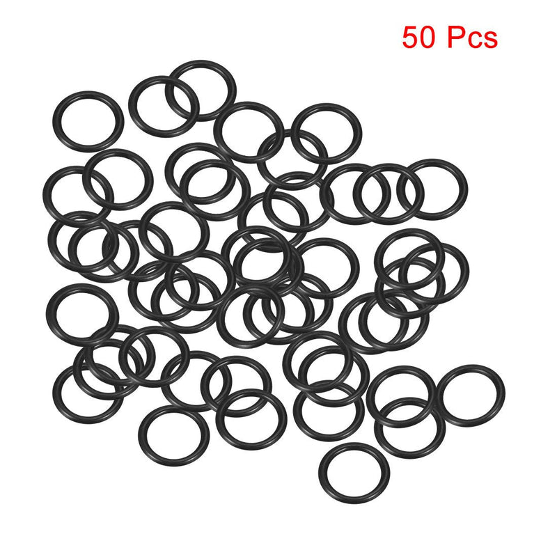 uxcell Nitrile Rubber O-Rings 6mm OD 4mm ID 1mm Width, Metric Sealing Gasket for Automotive Machine Plumbing, Pack of 50 4mmx6mmx1mm