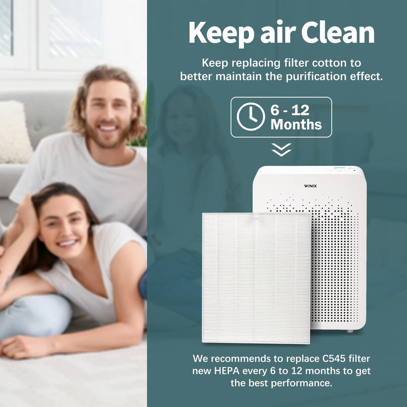 4 Pack C545 HEPA Replacement Filter Compatible with Winix C545 Air Purifier 4 PCS