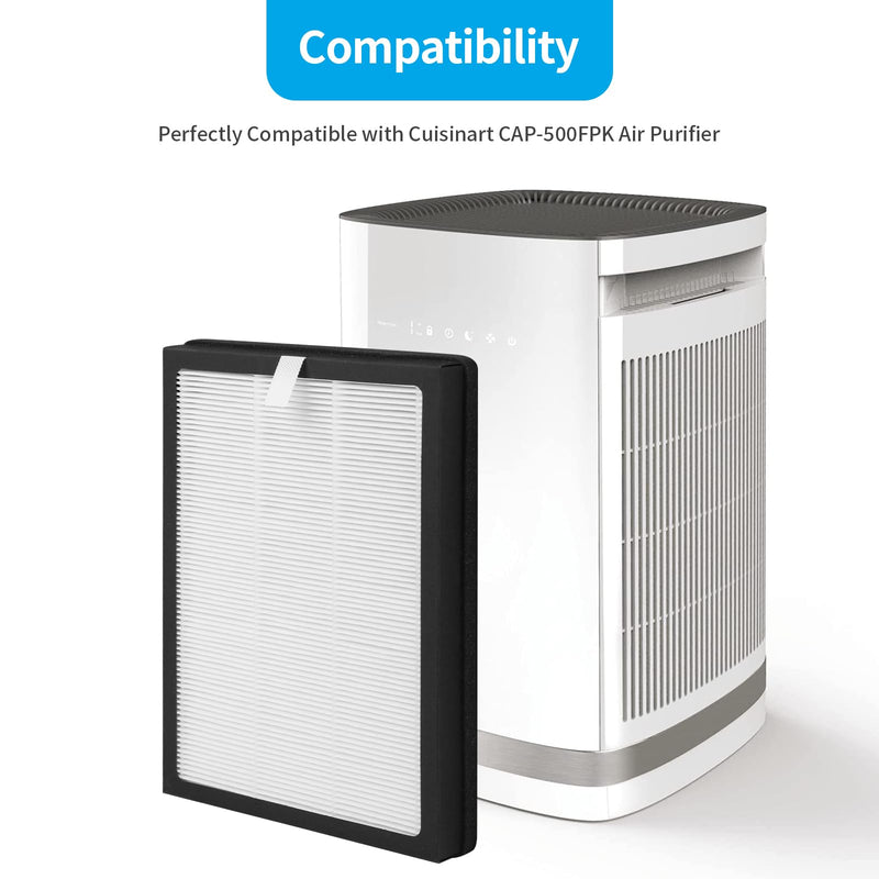 2-Pack CAP-500FPK Replacement Filter Compatible with Cuisinart CAP-500FPK Air Purifier, 3-in-1 Filtration 2-Pack