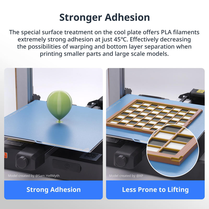 Anycubic Cool Plate for Anycubic Kobra S1/Kobra S1 Combo/Kobra X/Kobra X Combo/Kobra S1 ACE 2 Pro Combo/Kobra 4/Kobra 4 Combo, Energy Saving Low Temperature Printing, Firm Adhesion, 250x250mm