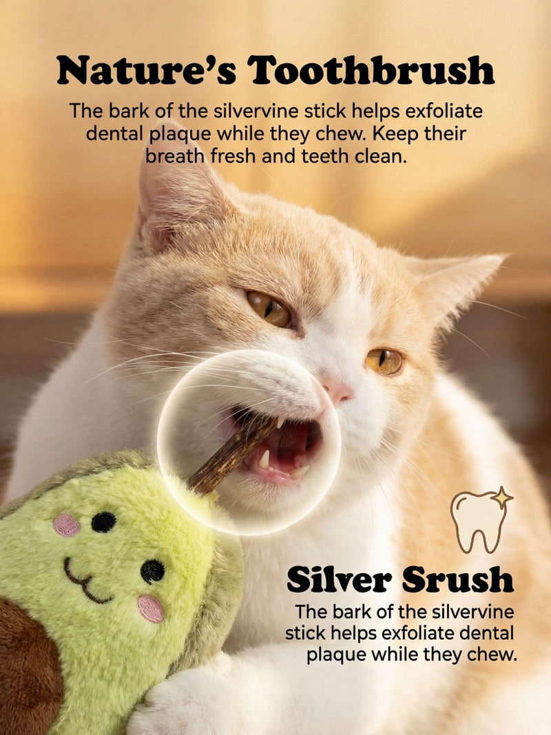 Durable and lnteractive Cat Teething Stick Toys: Chewing Stick, Grinding Teeth Rod, and chewable Cat Doll for Your Pet's Entertainment (Avocado Green) Avocado Green