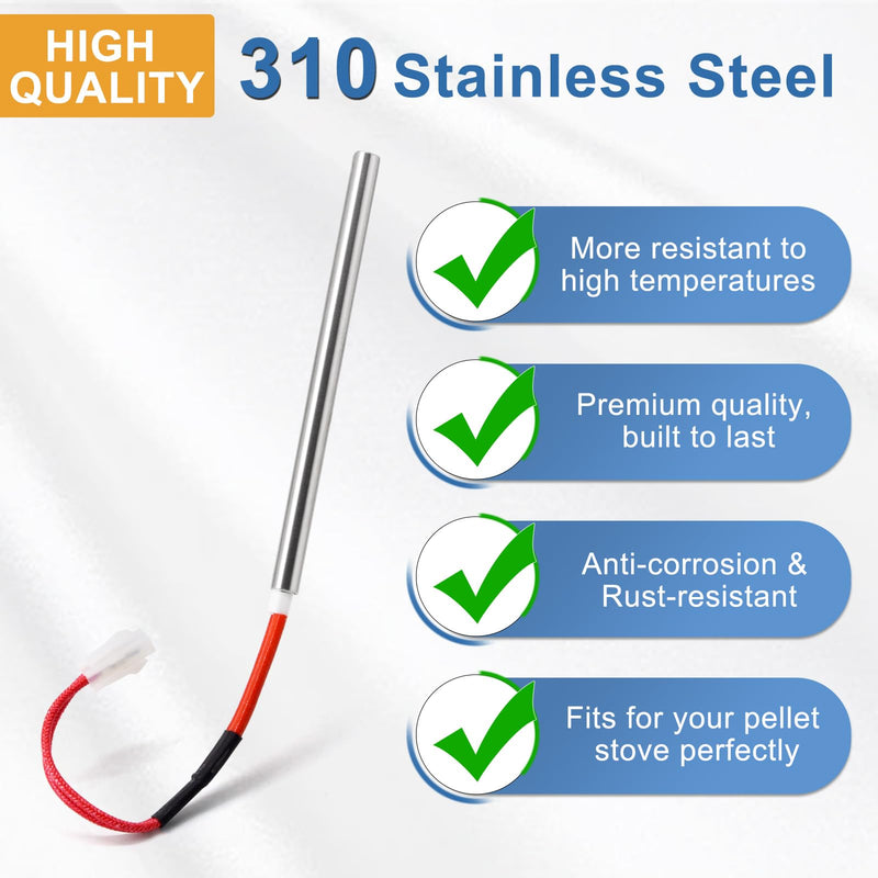 Igniter Compatible for ComfortBilt HP22, HP22I, HP22N, HP21, HP50, HP50GC, HP61 Pellet Stove, Compatible for All Models of Comfortbilt/Castle Pellet Stoves