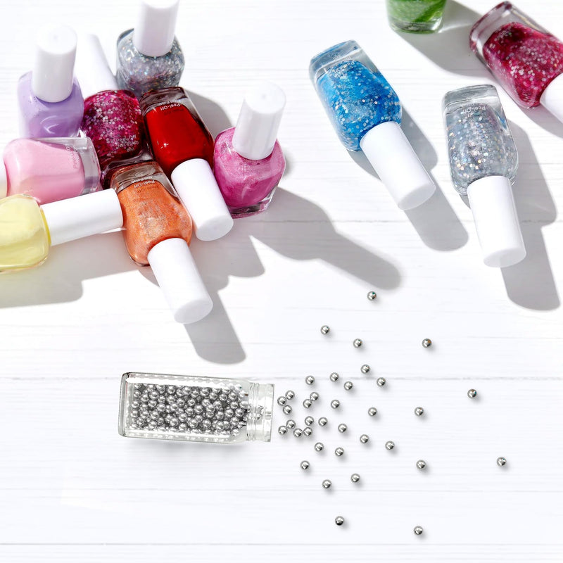 OIIKI 125 PCS Paint Mixing Balls, 316 Stainless Steel Ball for Mixing Paint, 0.16 Inch / 4 mm Nail Polish Bearing Balls, Replacement Balls for Mixing Model Paints