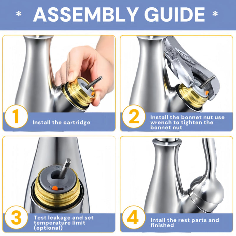 RP50587 Cartridge to Fix Leaks for Delta Single Handle Kitchen & Bathroom Faucets - Replacement for 36mm DIAMETER Seal Models, Includes RP51503 Bonnet Nut