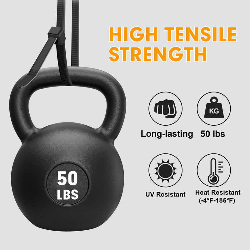 Zip Ties, RAZCC 1200pcs Black Cable Zip Ties 12 Inch, Heavy Duty Plastic Wire Ties with 50lb Tensile Strength, Self-Locking Black Nylon Tie Wraps for Indoor and Outdoor 12"(50lb tensile strength)