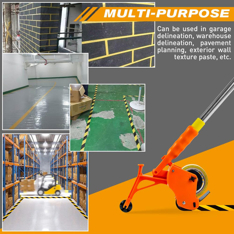 BAUSATZ Floor Tape Applicator，Manual Pushing Tape Marking Machine, Tape bonding Machine, Manual Tape applicator, Used for Floor Marking, Decoration Protection and Laying (JDJ001) JDJ001