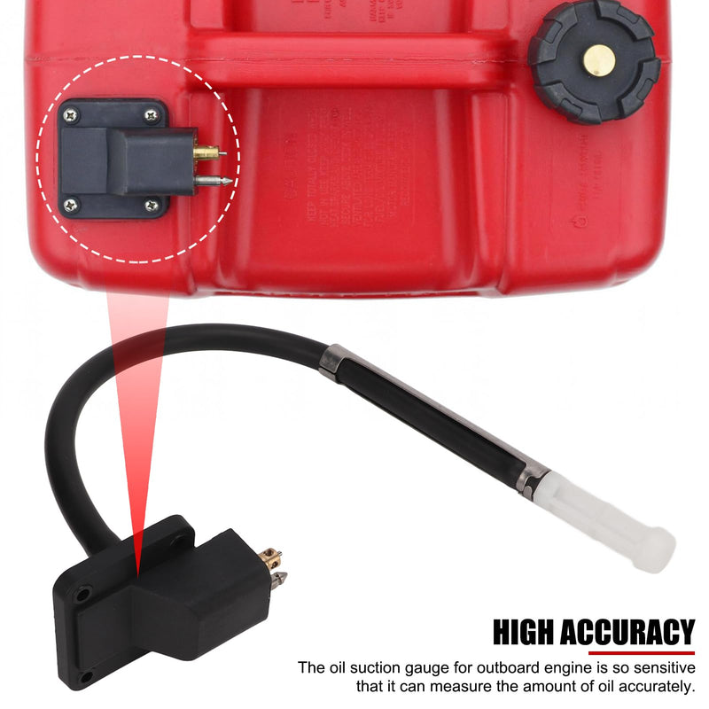 Universal Marine Fuel Tank Connector with Level Sensor Assembly, for 3 to 6 Gallon Portable Boat Fuel Tank and Outboard Motor Engine