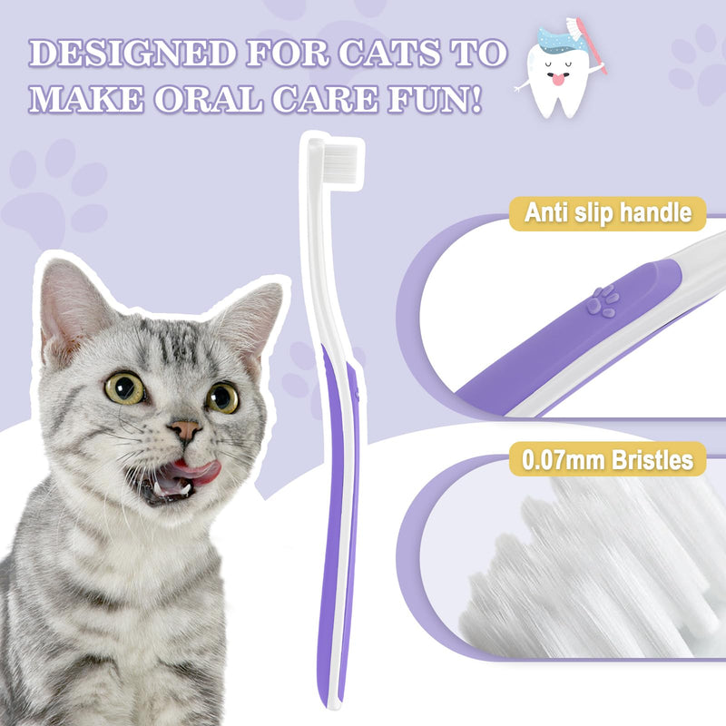 Cat Toothbrush Complete Kitty Dental Care Kit + 6% nHA Pet Dual-Enzymatic Toothpaste