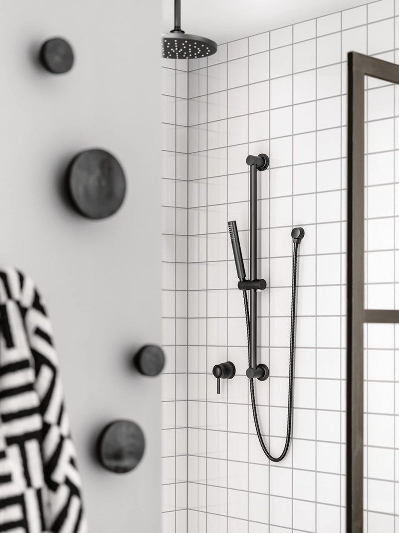 Moen 336651BL Extended 18-Inch Straight Overhead Shower Arm, Matte Black Wrought Iron