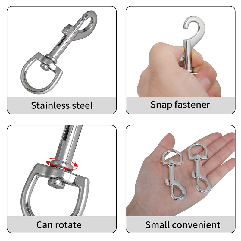 3 Inch Swivel Snap Hooks, 12Pcs Heavy Duty Pet Leash Hooks Swivel Eye Snap Clips for Dog Leash DIY Crafts Project