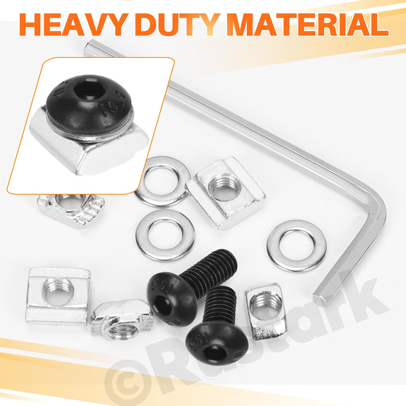 201Pcs 2 Sizes Black M5 T-Nuts Screws Assortment Kit Hammer Head T-Slot Nut T Nut and Screw Kits T Nuts Screws T Slot Nut Head Fastener T Sliding Screw Stud for 2020 Series Aluminum Extrusion