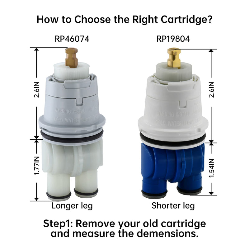 RP19804 RP46074 Shower Cartridge Replacement for Delta 1300/1400 Series 13/14 Series, Compatible with Delta Monitor MultiChoice Rough-in Valve, Include RP22734 (RP46074+Bonnet Nut) RP46074+Bonnet Nut