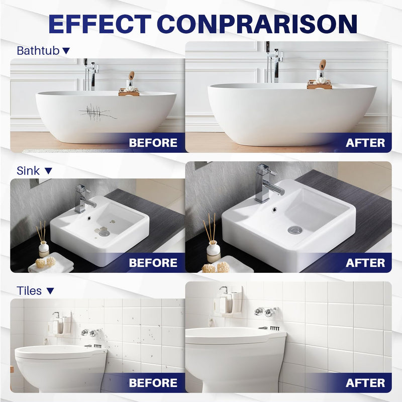 Tub and Tile Paint, 3.5oz High-Gloss White Touch Up Paint for Bathtub, Quick-Dry Bathtub Paint Kit for Bathroom, Repair Any Scratches & Chips on Porcelain Ceramic Enamel Tiles, Sinks and Toilets 3.5 Fl Oz (Pack of 1)