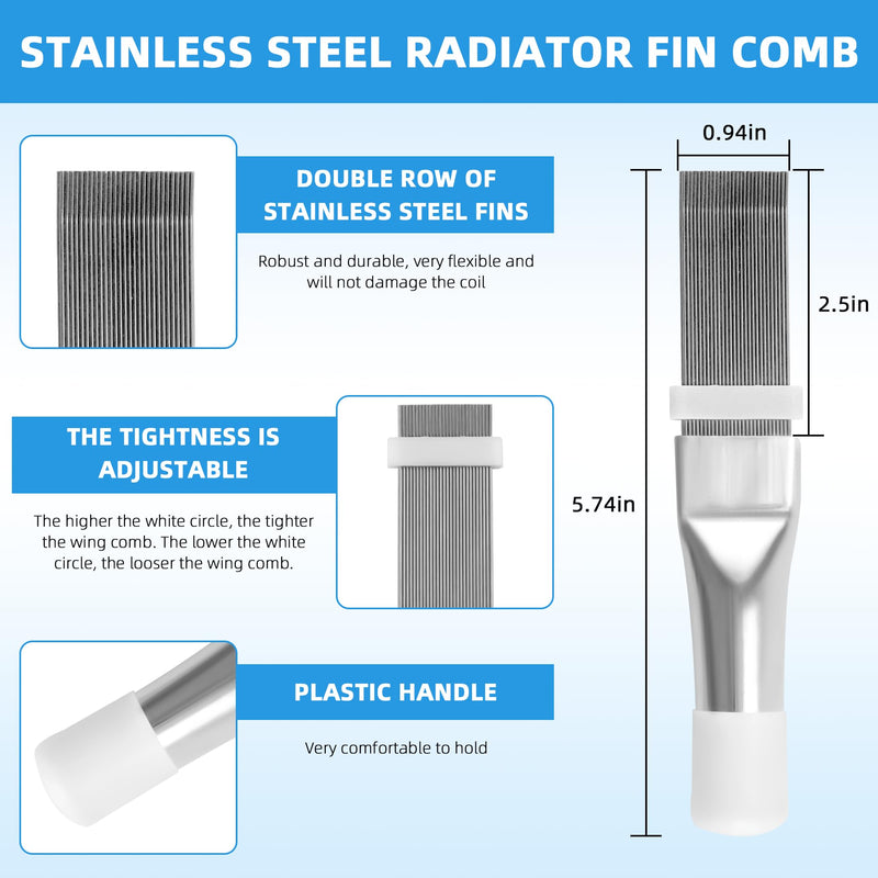 AMI PARTS 3 PCS Air Conditioner Fin Comb Condenser Fin Straightener
